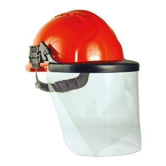 hard hat and visor